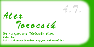 alex torocsik business card